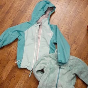 The North Face rain jacket with full zip sweater